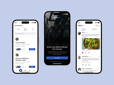 The Social Media App for Bikers app bikers social media ui