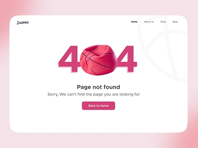 404 Page not found 3d 404 branding card dribbble emptystate graphic design illustration ui