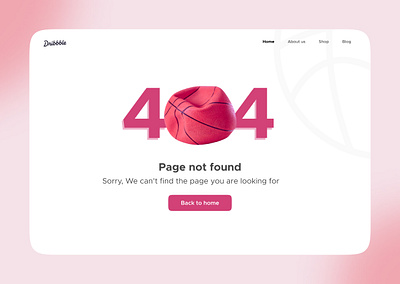 404 Page not found 3d 404 branding card dribbble emptystate graphic design illustration ui