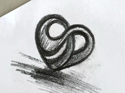 Infinity Heart Sketch - logo , logo design branding creative sketch design icon infinity heart logo logo design love symbol minimalist modern logo sketch sketch art