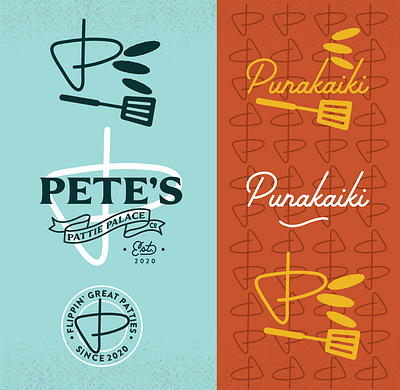 Pete's Pattie Palace branding design identity logo retro vintage