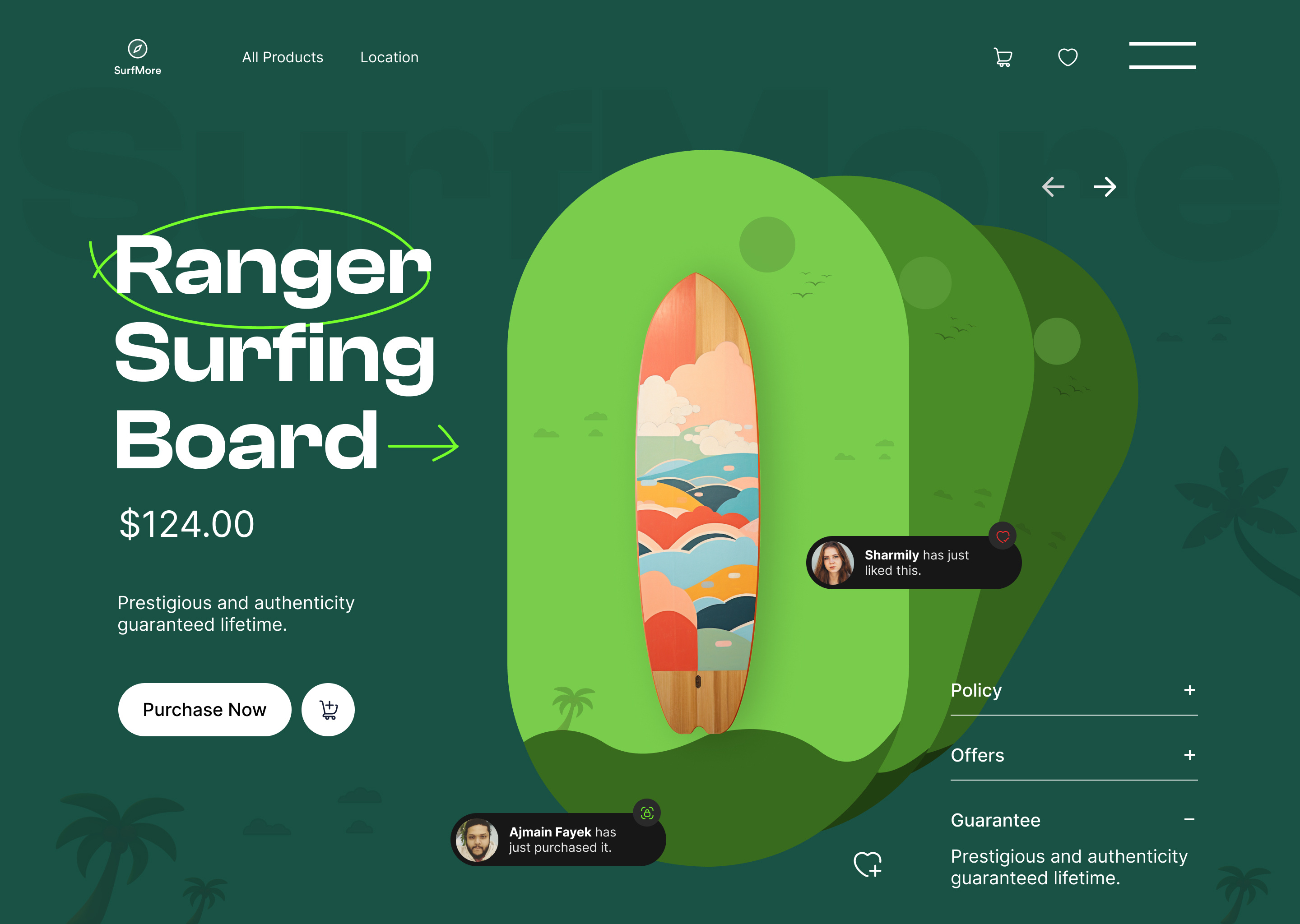 Example of Website Design With Modern UI Layout