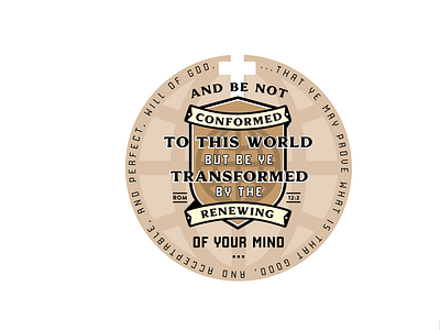 Be not conformed... badge bible christian god jesus retro scripture typography vintage