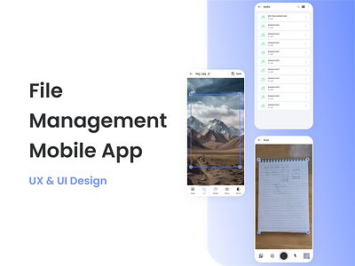 File Manage Mobile App - UI & UX Design android app branding color dashboard file manage ideas inspiration ios app manager mobile app trending app typography
