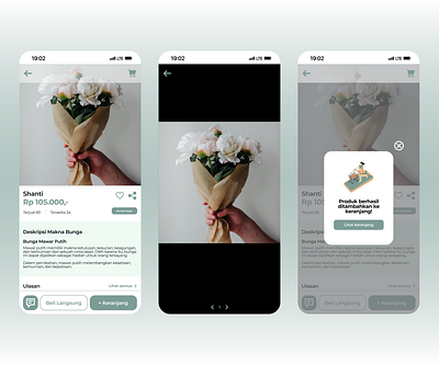 Ivy Florist - Product Page app e commerce flower mobile mobile app product page ui uiux uiux design ux