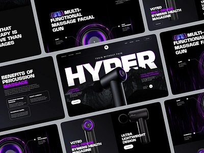 Hyper- eCommerce website design dark website design design ecommerce website design hyper landing page design product design uiux design user interface design web website design