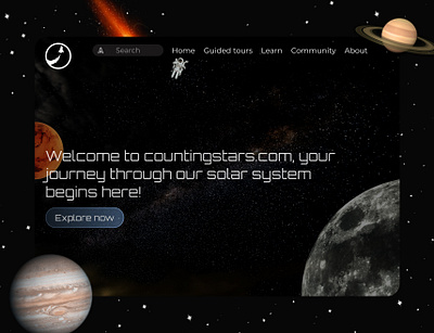 countingstars.com adobe branding design educational figma graphic design logo space spacetech ui webdesign website