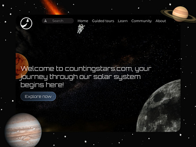 countingstars.com adobe branding design educational figma graphic design logo space spacetech ui webdesign website