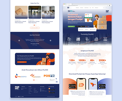 Pos Indonesia - Homepage Redesign bumn homepage landing page pos indonesia shipping ui uiux uiux design ux web design