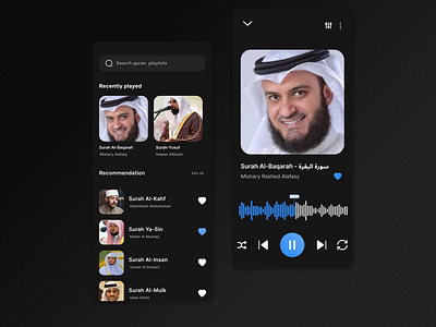 Daily UI #009 - Quran Player daily ui day 9 quran quran player ui ui design ui ux ux