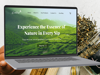 Organic E-Commerce Website | ZenLeaf app design branding design figma organic tea ui ui design ui ux visual design website design