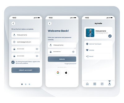 Leleku - Authentication & Profile Page app authentication catfish design login mobile mobile app profile page ui uiux uiux design ux