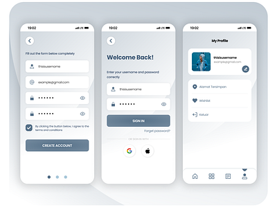 Leleku - Authentication & Profile Page app authentication catfish design login mobile mobile app profile page ui uiux uiux design ux