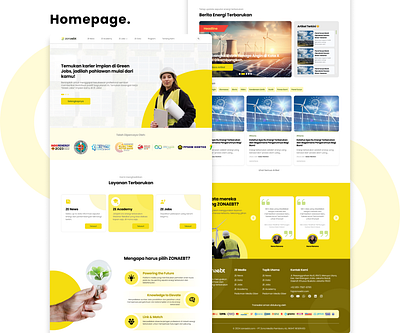 zonaebt - Homepage design home page landing page renewable energy ui uiux uiux design ux web design website