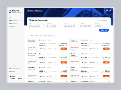 Train Ticket Booking Platform booking component dashboard public transportation reservation ticket ticketing train train booking transport transportation travel trip uiux