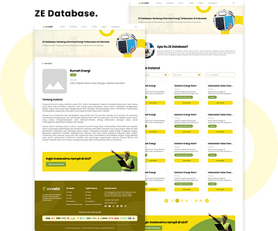 zonaebt - ZE Database landing page renewable energy ui uiux uiux design ux web design website