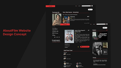 AboutFilm Website Design Concept ui ui design uiux web design