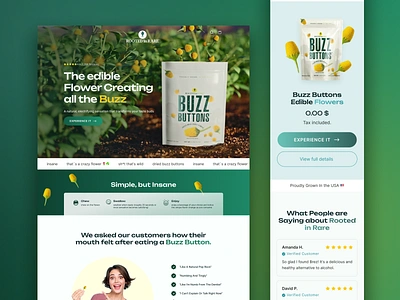 Web Design for Rooted in RARE 🌿 adaptation branding design desktop graphic design illustration logo mobile ui uiux ux web design website