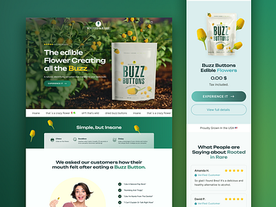 Web Design for Rooted in RARE 🌿 adaptation branding design desktop graphic design illustration logo mobile ui uiux ux web design website