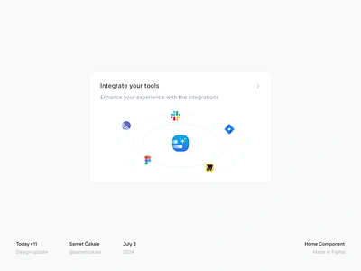 Home Component card component figma home home component homepage illustration integration integration component integrations jira miro roadmap roadmape slack