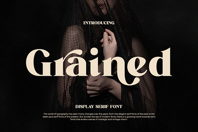 Grained Display Serif Font beauty font branding graphic design magazine modern retro