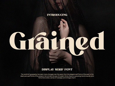 Grained Display Serif Font beauty font branding graphic design magazine modern retro