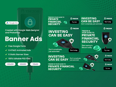 TREZOR HTML5 Google Ads banner ads design digital marketing google ads html5 banners marketing marketing agency marketing campaign