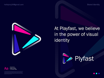 Play Logo, Modern Logo Design. abstract app logo brand identity branding entertainment fun graphic design logo logo and branding logo design logo designer mark modern logo movie video music audio play play logo polygons rotating tringle