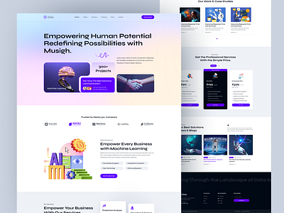 Machine Learning Website ai ai tools ai website artical artificial intelligent crypto data science landing page machine learning website modern design new design news popular design product design social themeforest ui design website