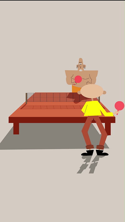 1. Table Tennis Loooop 2d animation animation cel illustration loose looser motion graphics ping pong sport table tennis win winner