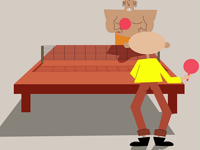 1. Table Tennis Loooop 2d animation animation cel illustration loose looser motion graphics ping pong sport table tennis win winner