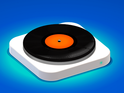 Vinyl Record Flip 3d app flip groove icon music record retro splinetool technics turntable vinyl