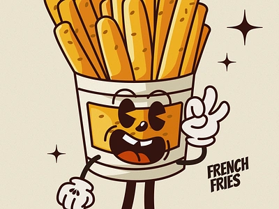 french fries branding design french fries illustration