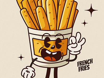 french fries branding design french fries illustration