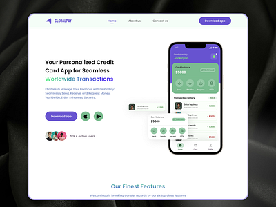 GlobalPay - Product Web UI appdesign figma finance global minimal mobile mobileapp payment product responsive simple ui ux webdesign website