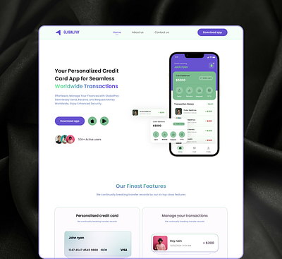 GlobalPay - Product Web UI appdesign figma finance global minimal mobile mobileapp payment product responsive simple ui ux webdesign website