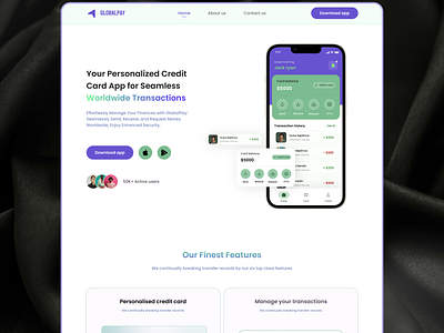 GlobalPay - Product Web UI appdesign figma finance global minimal mobile mobileapp payment product responsive simple ui ux webdesign website