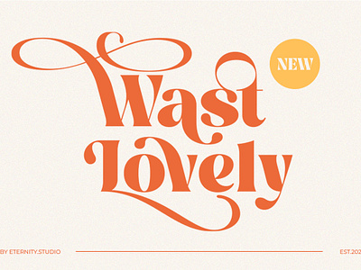 Wast Lovely Stylish Retro beauty branding classic cursive decorative fashion font freedownload freefont graphic design magazine modern retro skincare stylish summer trendy typeface typography vintage