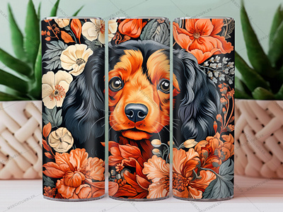 Dog Pattern Skinny Tumbler Wrap 20 oz tumbler 30 oz tumbler color image custom design design dog tumbler dog tumbler art flower illustration merch tumbler pattern tumbler photography skinny tumbler sublimation tumbler tumbler design tumbler sublimation tumbler warp vector art waterslide tumbler