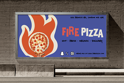 Fire Pizza Visual Identity and Packaging Design Project abu bakr abu bakr moolla abubakr moolla abubakrdesignstudio brand design logo design mockups packaging design passion project