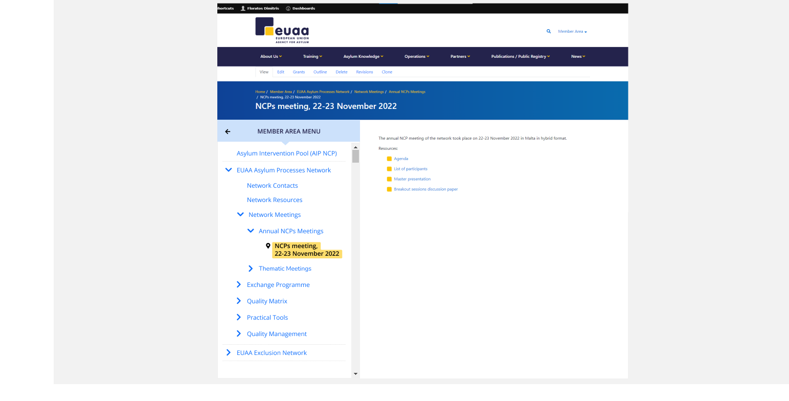 Tree menu with breadcrumb for european asylum agency breadcrumb long menu megamenu tree menu ui