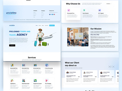 projonmo travels agency agency airticket cool dynamic herosection holiday landing page spa tour travel travel agency ui ui design uiux web webpage webui