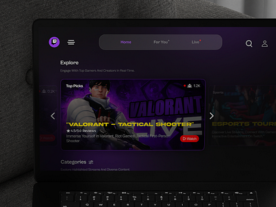 Twitch website gets a new outlook! product design responsive design ui uiux user experience user friendly ux web design website design