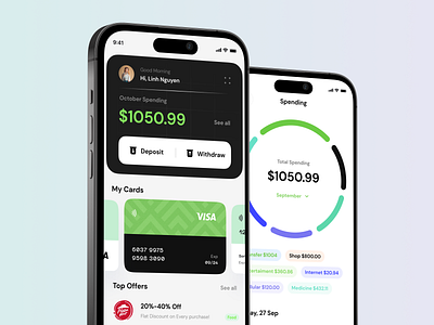 Money Management App UI UX Design application banking crypto portfolio cryptocurrency financial investment investment tracking mobile money money managment payment personal finance ui ux wallet interface wealth mangment