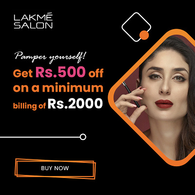 Lakme Salon branding graphic design ui