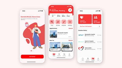 Blood Donation Mobile Application blood donation mobile ui ux