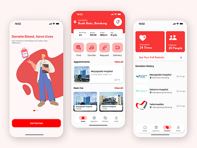 Blood Donation Mobile Application blood donation mobile ui ux