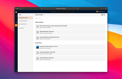 Files Tracking - Team Communication Platform communication platform design saas saas ui design ui user experience user interface ux uxui