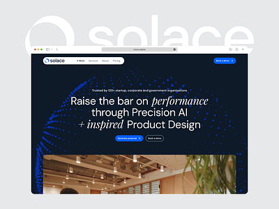 Solace new marketing website animation branding design digital graphic design logo ui web