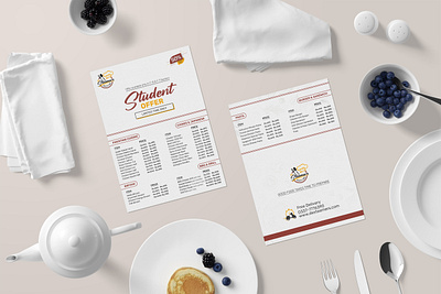 Modern & Minimal Restaurant Menu Design brochure food food flayer menu menu design portfolio restaurant menu design